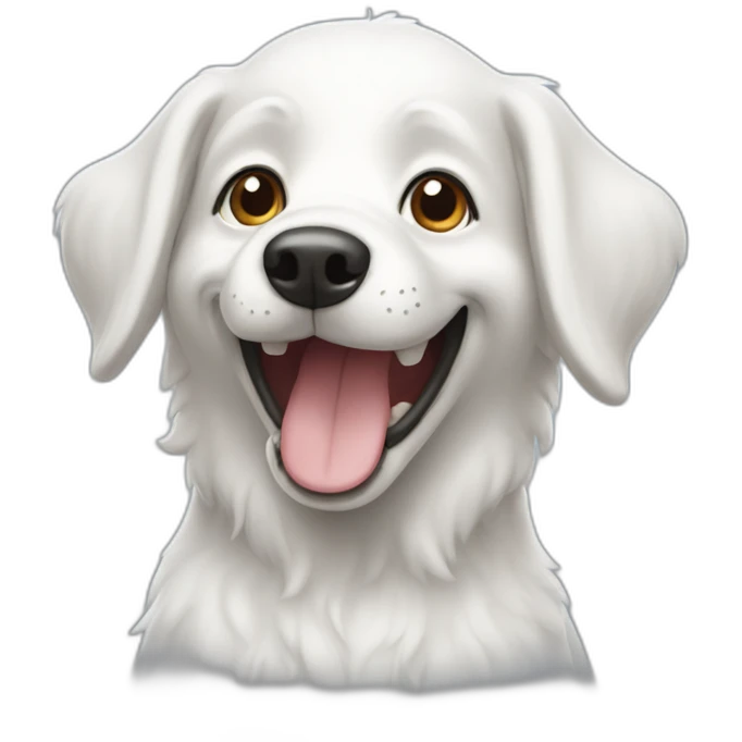 happy-white-dog emoji