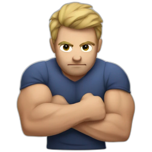 Armwrestling loser guy emoji