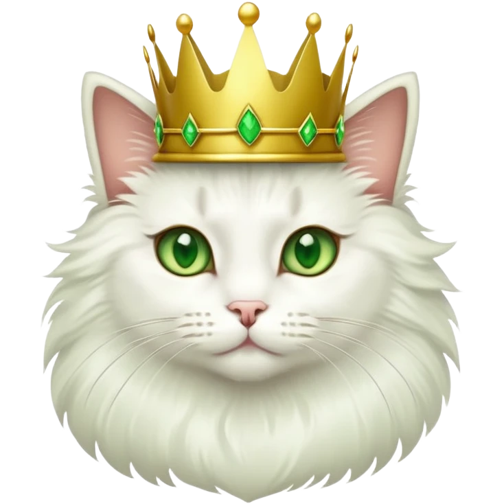 Cat wearing a crown emoji
