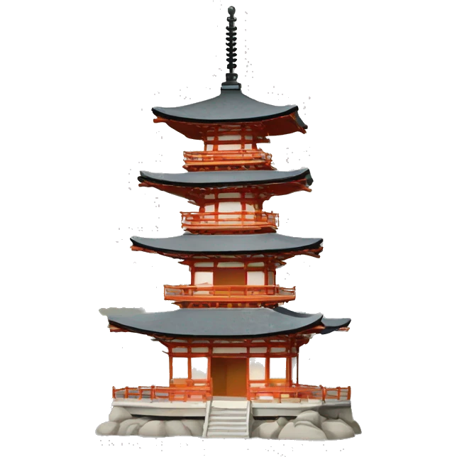 japanese pagoda with smaller top but larger bottom emoji