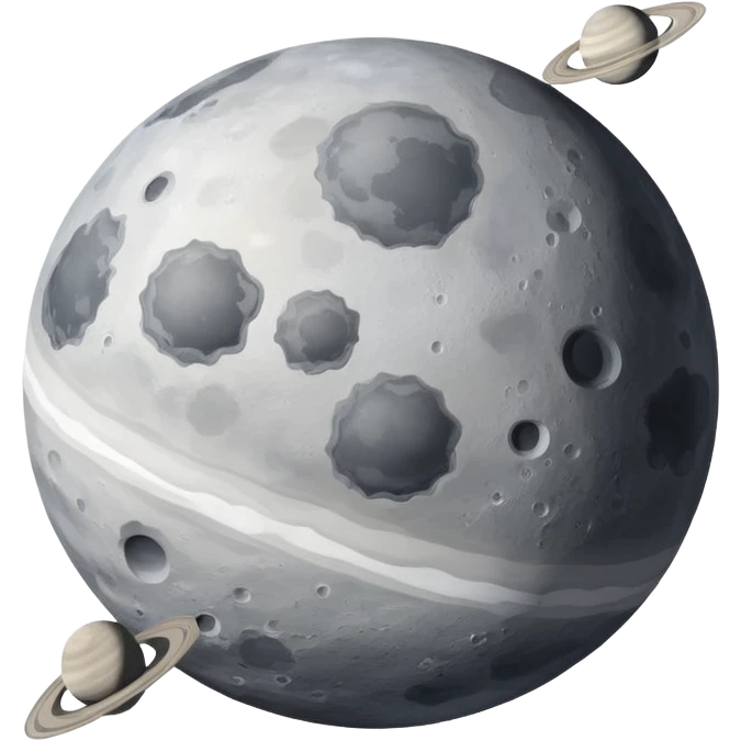 planet with moons emoji