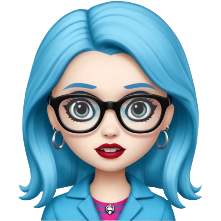 Ghoulia yelps monster high doll in scene style emoji
