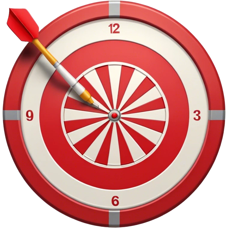 red and white dart board without dart emoji