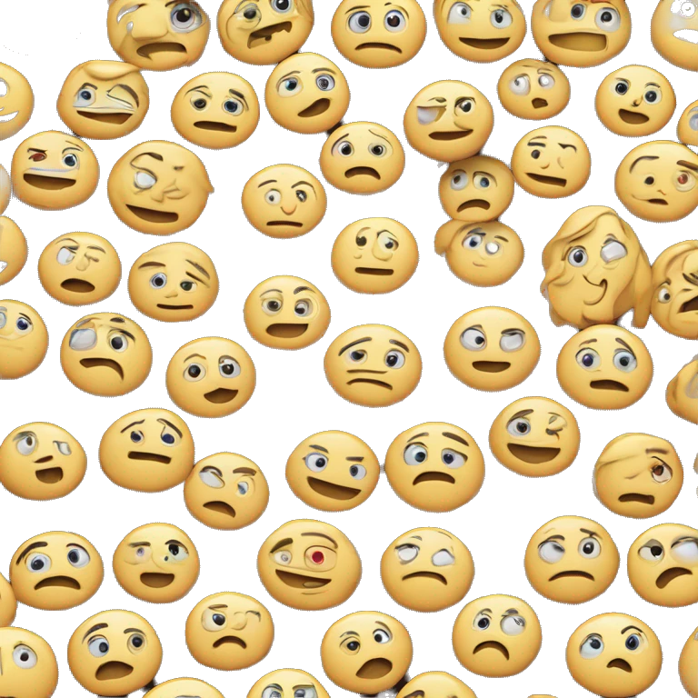 emoji round face emoji pattern with one eyebrow raised up and the other raised down emoji