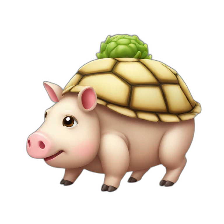Tortue sur un cochon  emoji