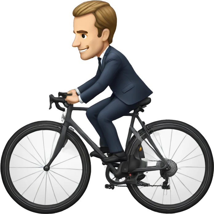 Macron sur velo emoji