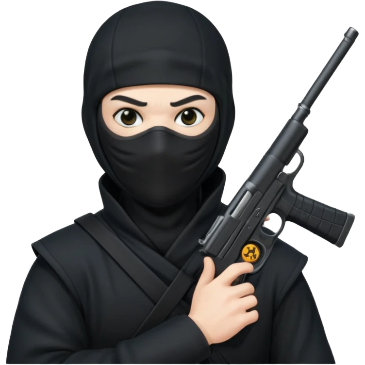 ninja with gun emoji