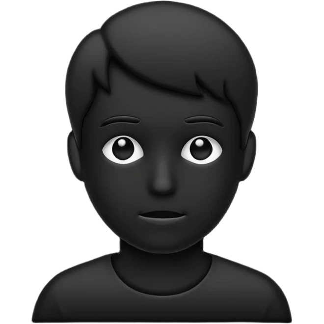 completely flat black silhouette emoji