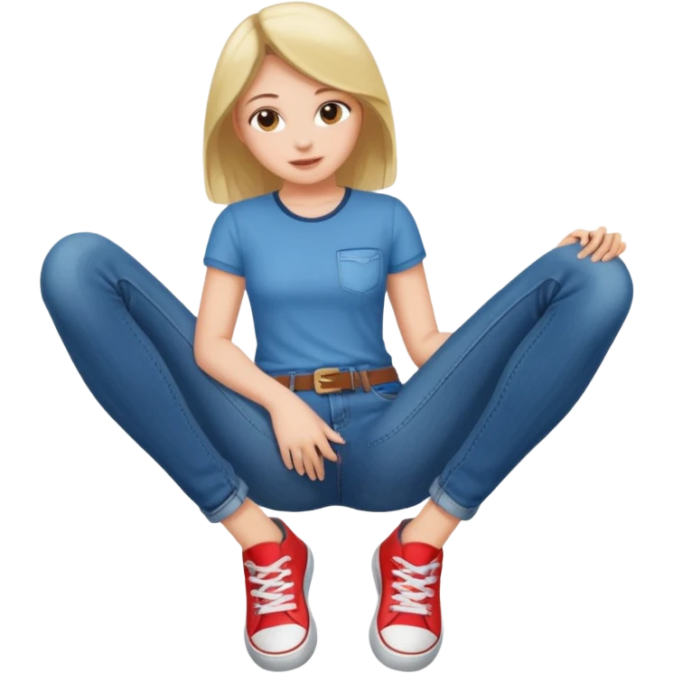 Girl opening her legs emoji
