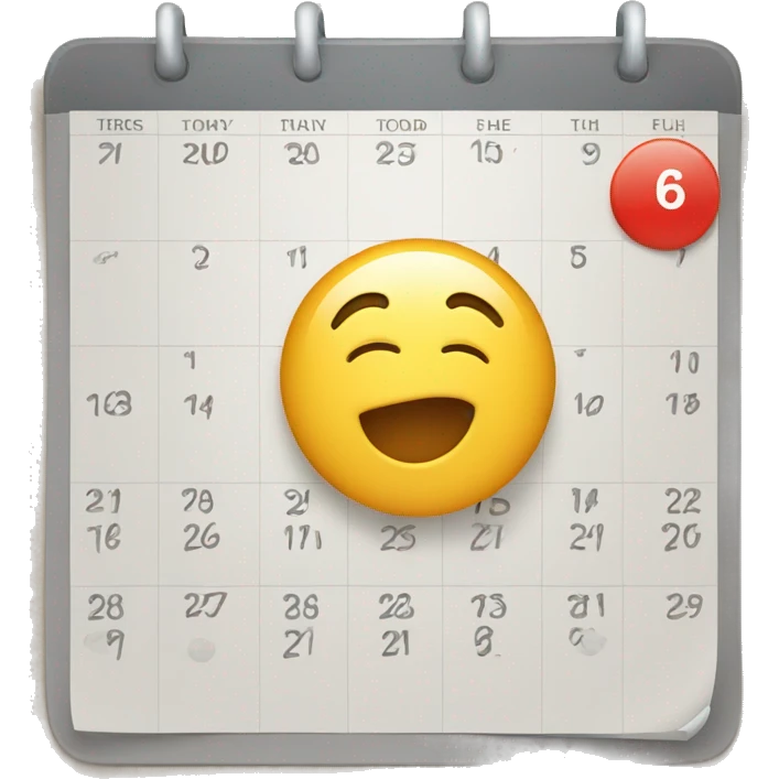 Calendar page displaying day 6th emoji