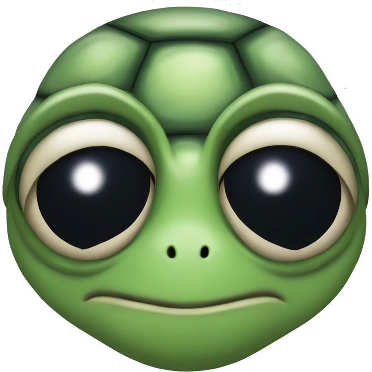 Turtle geeked out emoji