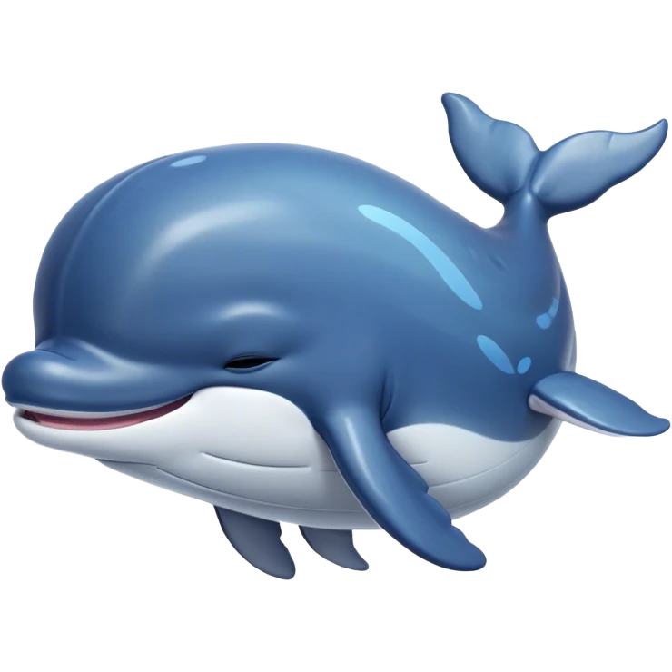 Meme-Worthy Cute Sleeping Humpback Whale Portrait Emoji, Head resting peacefully with a contented smile, showcasing an enormous blue-gray body with gently drifting pectoral fins and eyes softly closed in serene slumber, Simplified yet adorably endearing features, highly detailed, glowing with a soft, drowsy deep-sea light, high shine, relaxed and utterly lovable, stylized with an air of playful oceanic laziness, soft glowing outline, capturing the essence of a sleeping humpback whale that feels destined to become the next viral icon of adorable marine rest! emoji