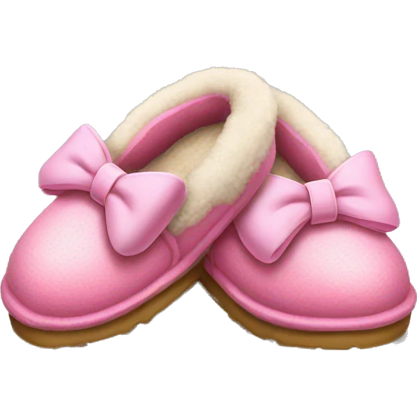 Uggs slippers pink bow emoji