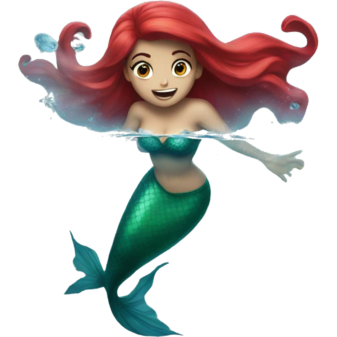 Ariel under water emoji