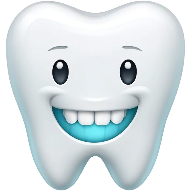 teeth app icon, modern dental application logo with teeth emoji