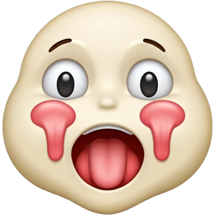 Emoji drooling white emoji