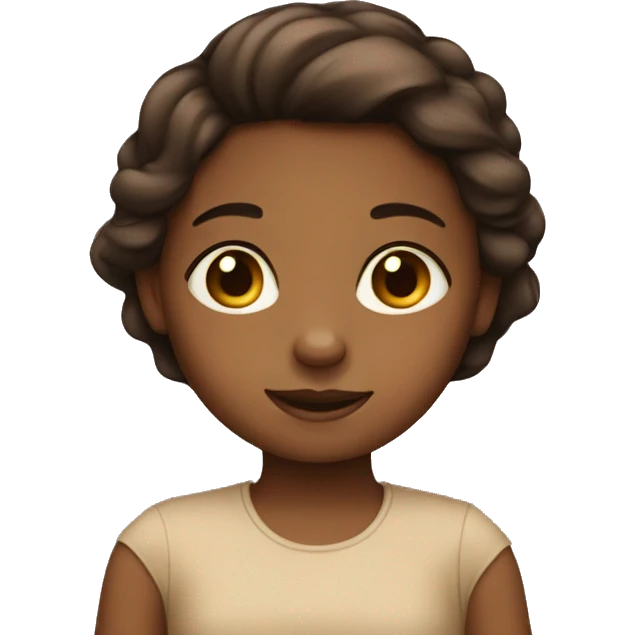 Brown little girl emoji