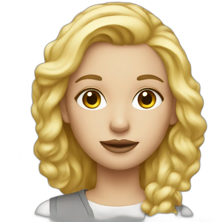 Blonde artist painter emoji