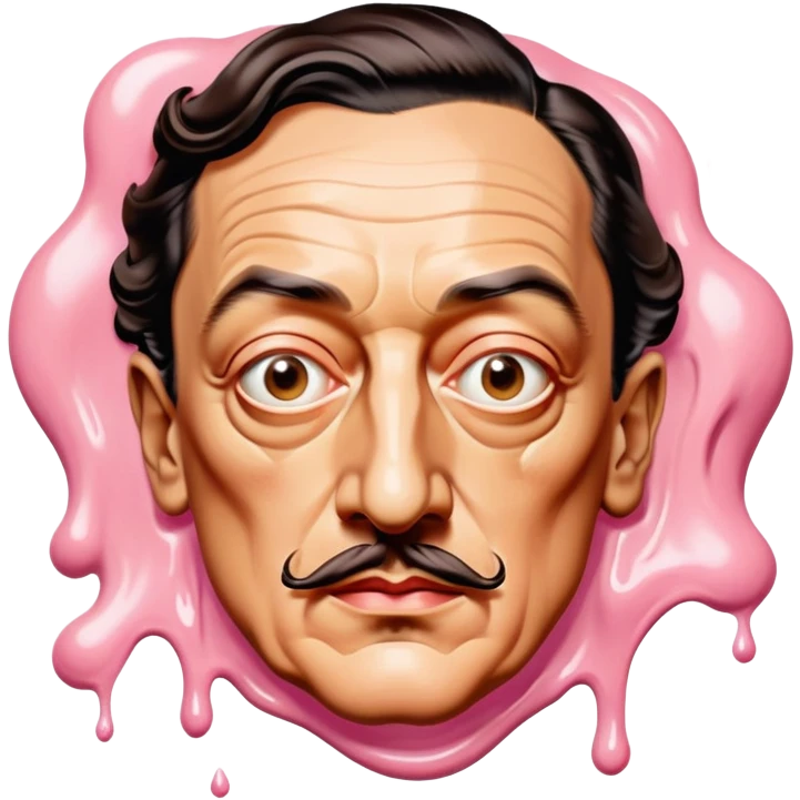 Salvador Dali Melting SPAM portrait  emoji
