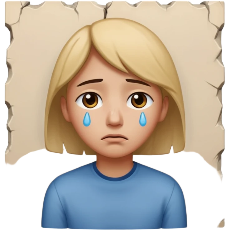 người ngồi buồn quay mặt vào góc tường emoji