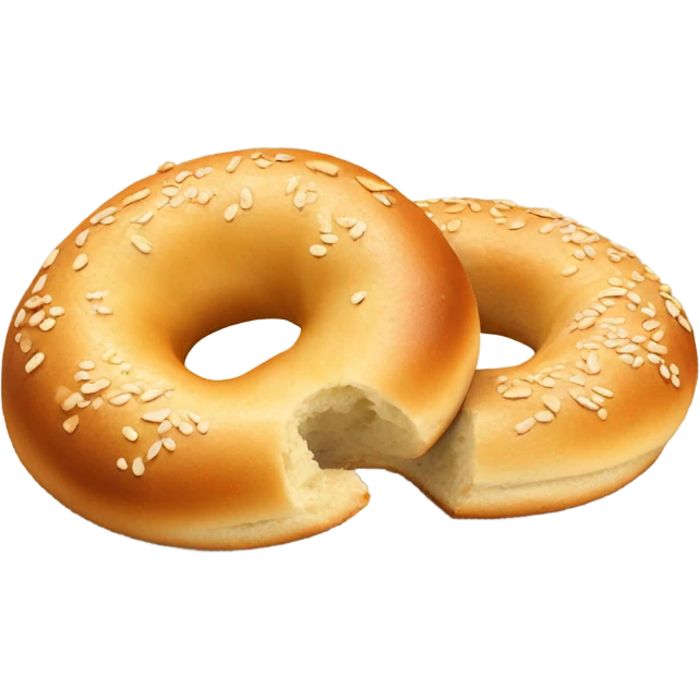 Eaten bagel emoji