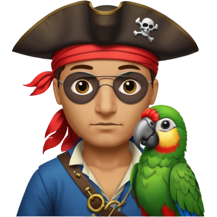 pirate and parrot emoji
