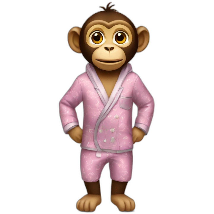 Monkey in a designer night wear emoji