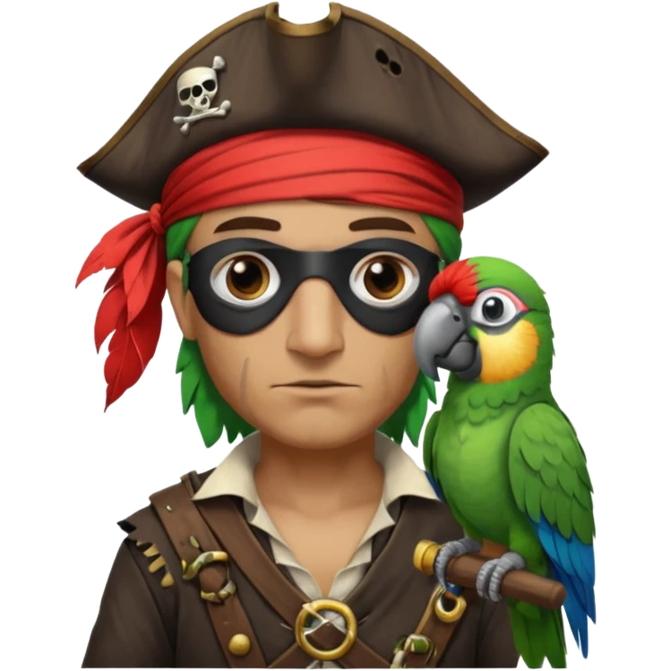 pirate and parrot emoji