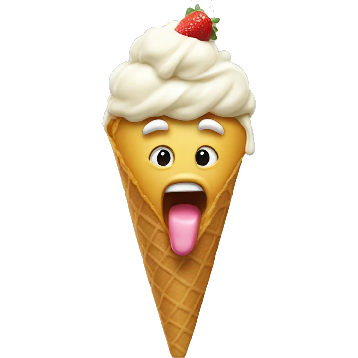 Donald trump licking an ice cream emoji
