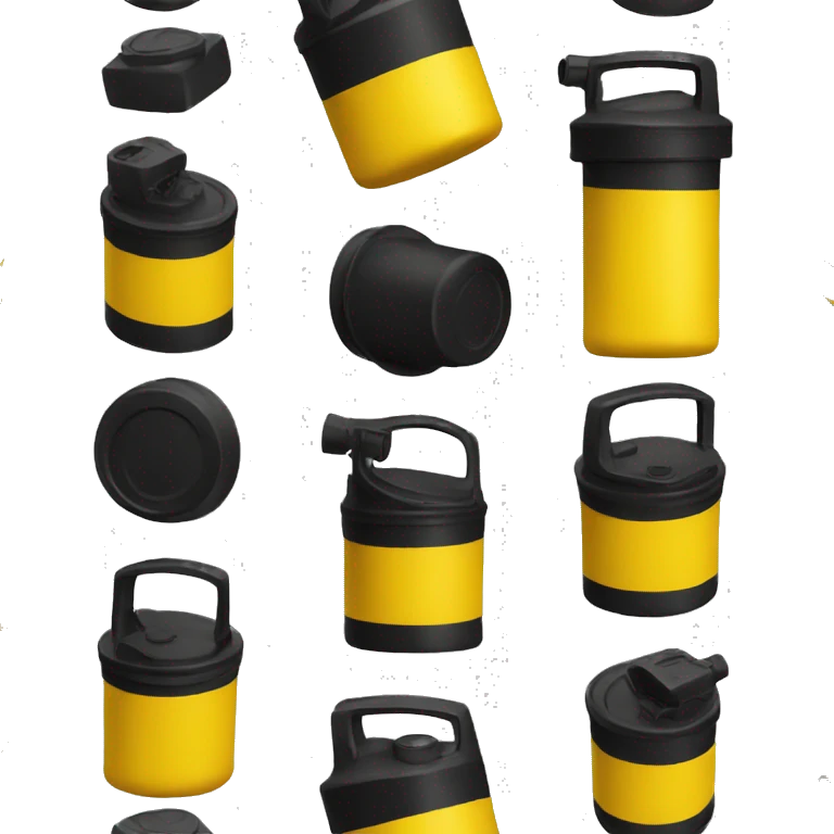 oil canister yellow and black emoji