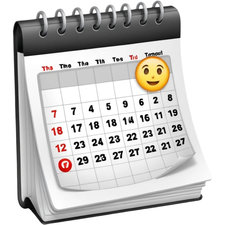 calendar week emoji