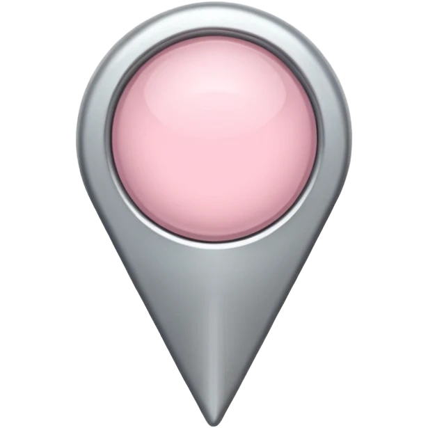 soft-edged light pink location pin no face emoji