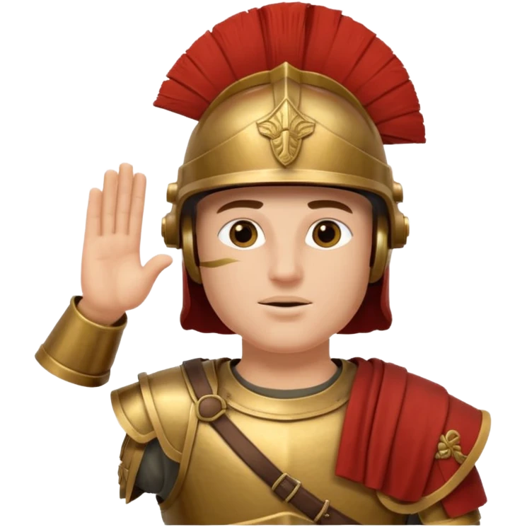 an ancient roman republic soldier doing a nazi salute emoji