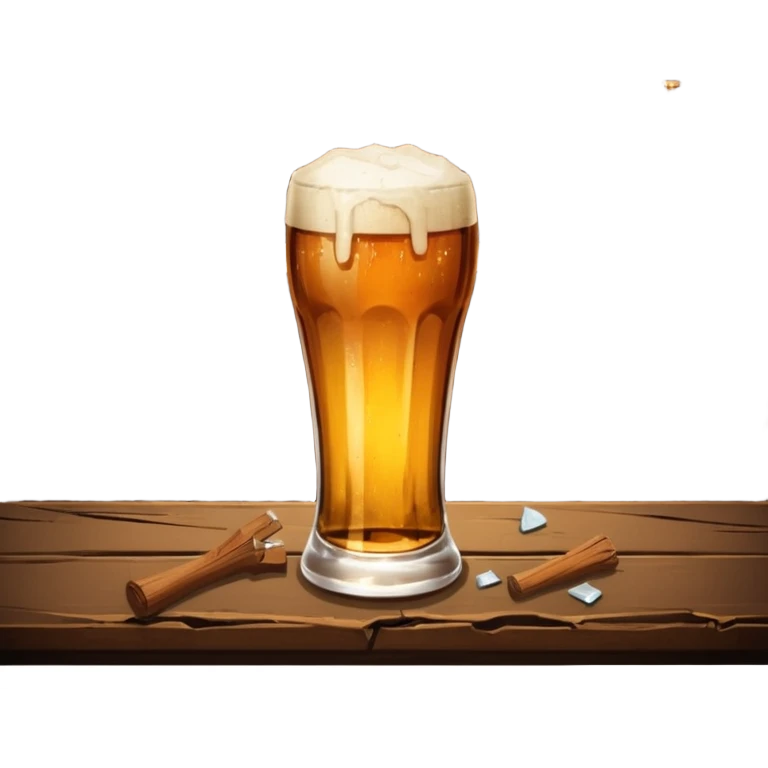 Speakeasy bar broken beer glass  emoji