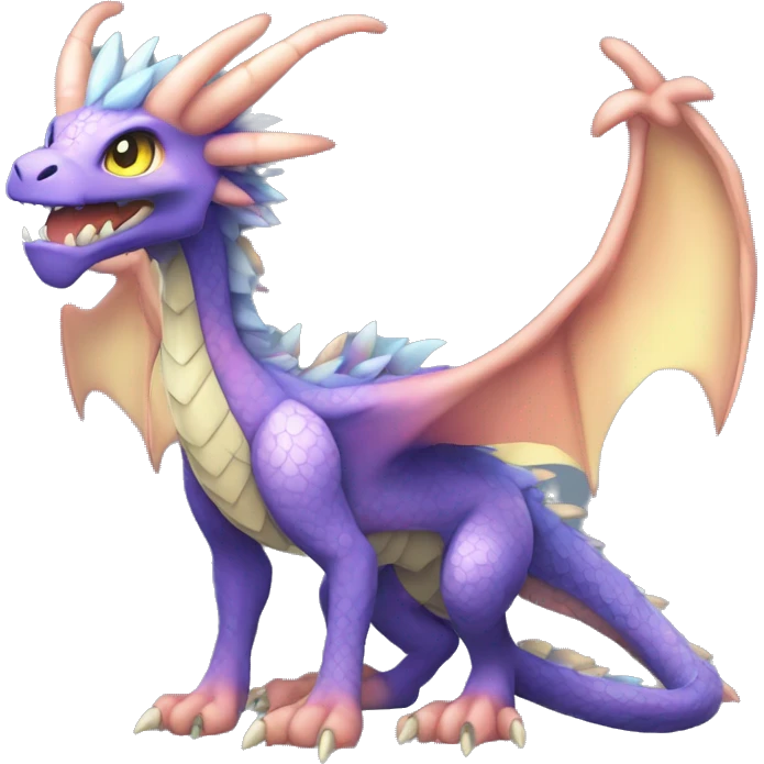 Kawaii Edgy Bright Ethereal Fururistic Fantasy Attractive Gorgeous Beautiful Dragon Pokémon Fakemon full body emoji