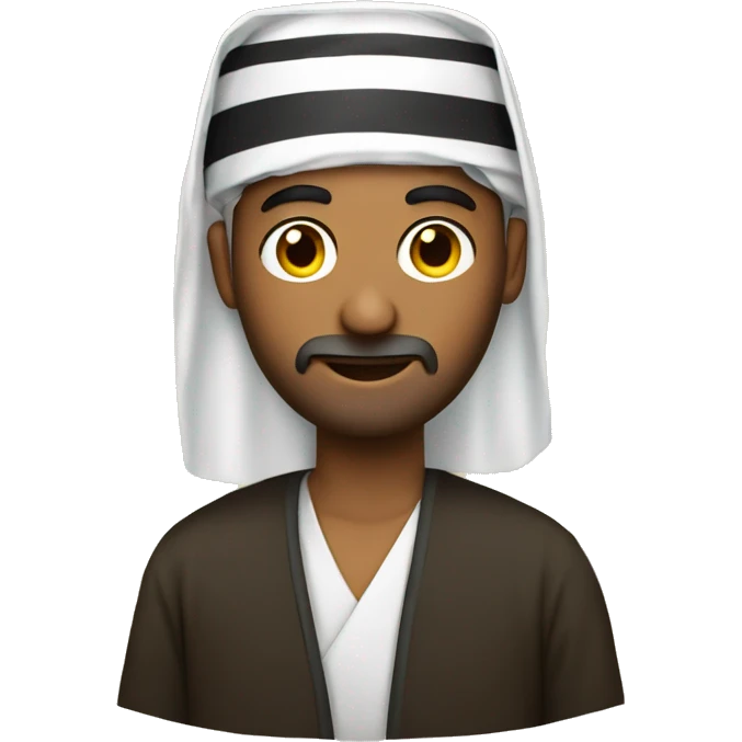 man wearing tallit over his head emoji