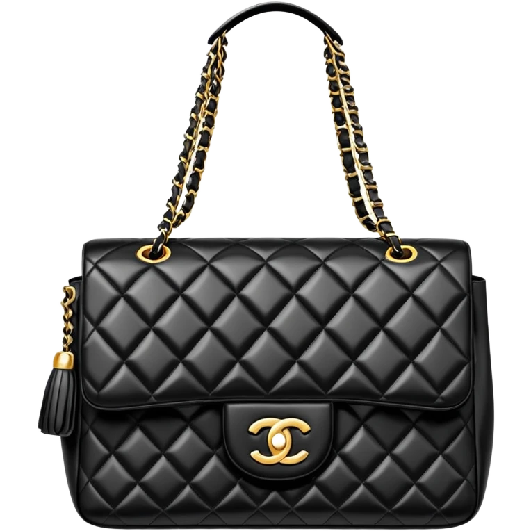 Chanel bag black  emoji