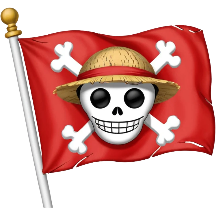 One piece Luffy flag emoji