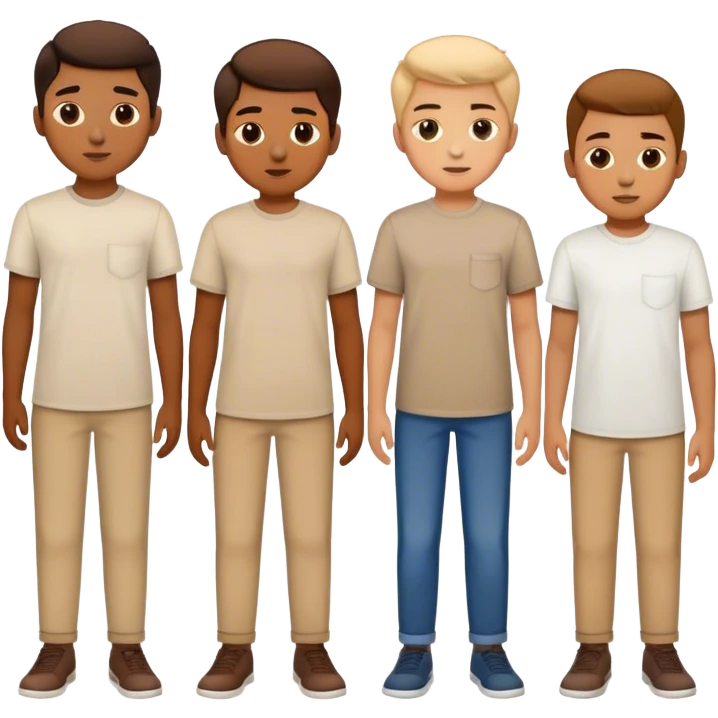 boys in stylish shirts emoji