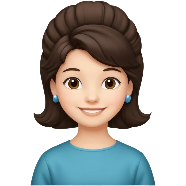 brunet kid with Bouffant emoji