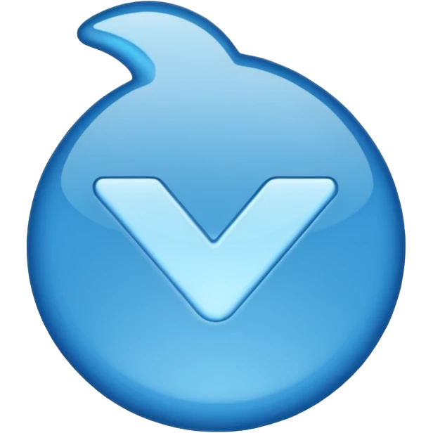 blue check mark emoji