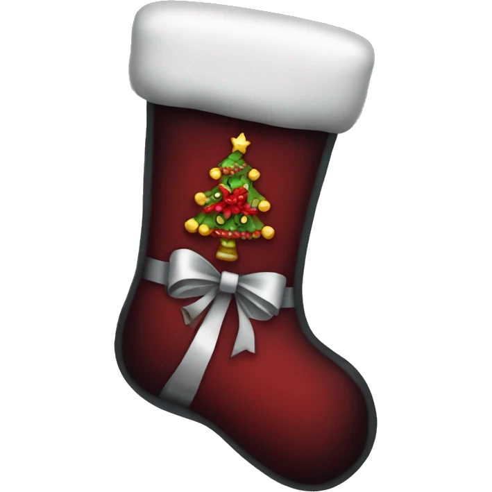 Gothic Christmas stocking emoji