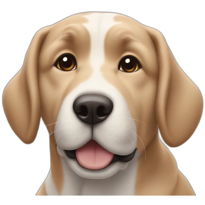 Chien qui fait un câlin à un chat emoji