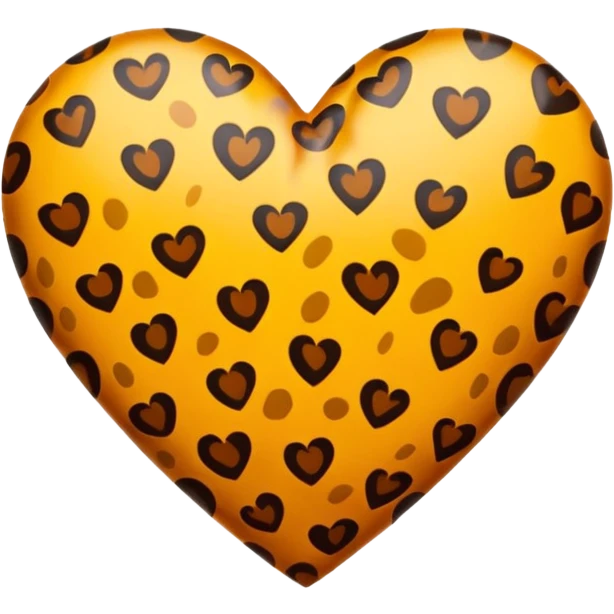 Un cuore leopardato emoji