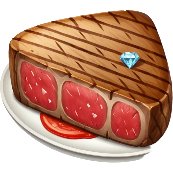 алмазный стейк, no background emoji