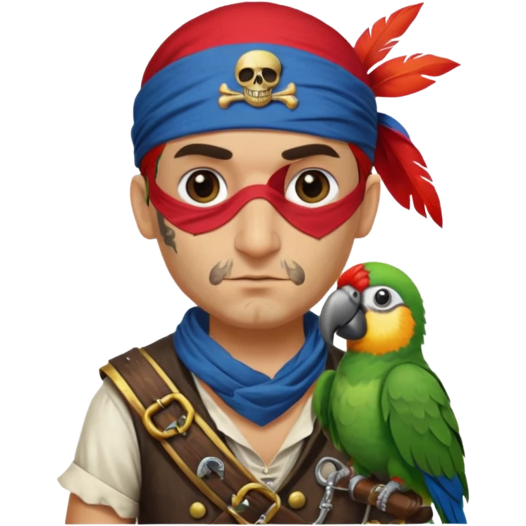 pirate and parrot emoji
