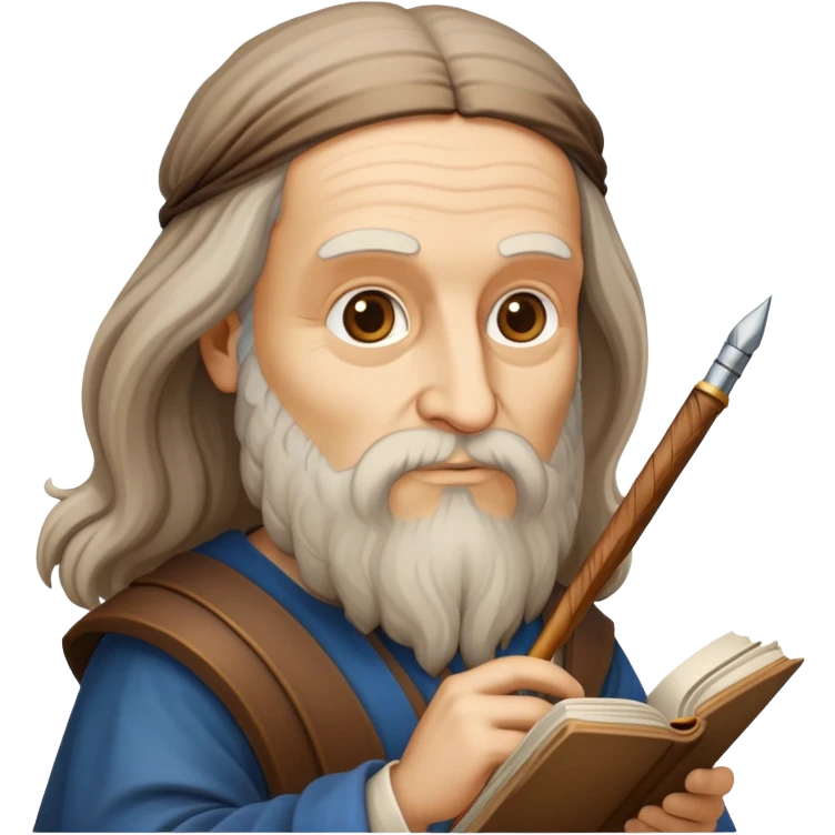 cinematic-realistic-leonardo-da-vinci-portrait-emoji,-depicted-as-the-quintessential-renaissance-polymath-with-deep,-thoughtful-eyes,-a-flowing-beard,-and-a-quill-or-sketchbook-in-hand.-the-scene-is-illuminated-with-warm,-classical-light emoji