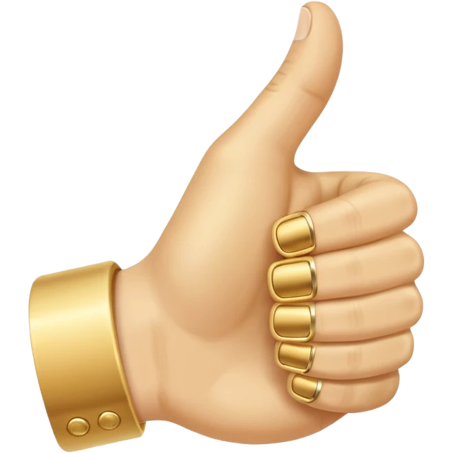 thumbs up with a gold ring emoji