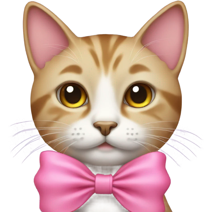 cat with pink bow emoji