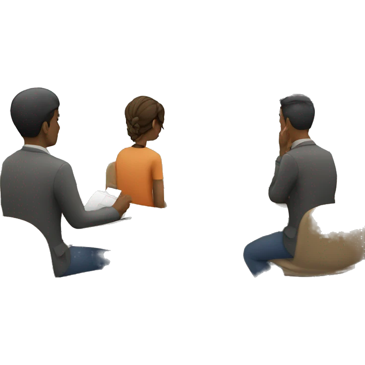 people sitting and watching someone give a powerpoint presentation emoji